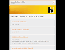 Tablet Screenshot of knihovnahulin.cz
